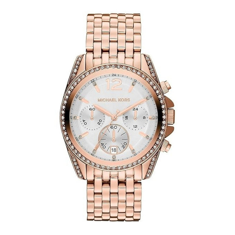 MICHAEL KORSPressley Chronograph White Dial gold tone Ladies Watch Michaelkors