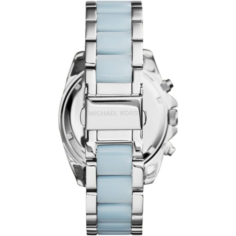 Michael Kors MK6137 Blair Chronograph Silver Dial Stainless Steel with Chambray Acetate Women's Watch