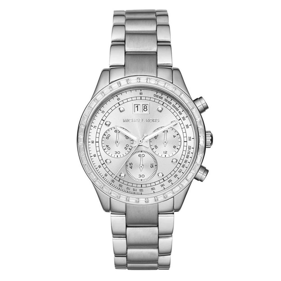 Michael Kors Brinkley Chronograph Silver Dial Women's Watch MK6186 Michaelkors