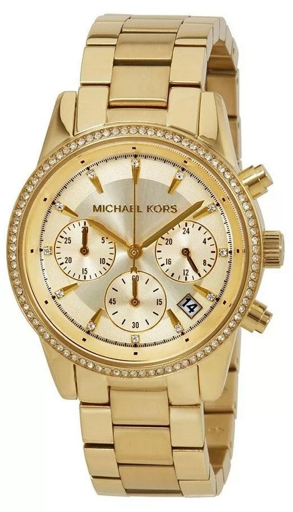Michael Kors MK6356 Gold Dial Womens Watch