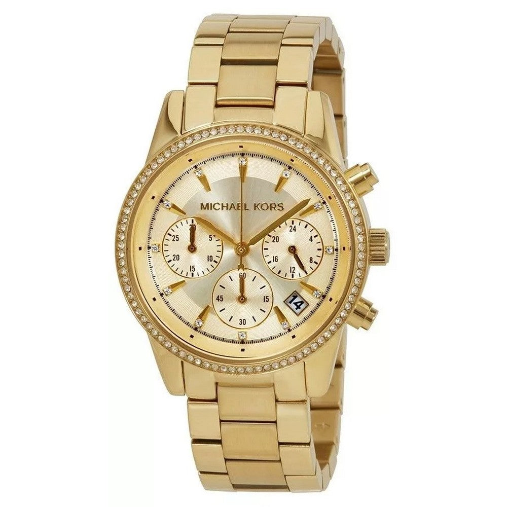 Michael Kors MK6356 Gold Dial Womens Watch