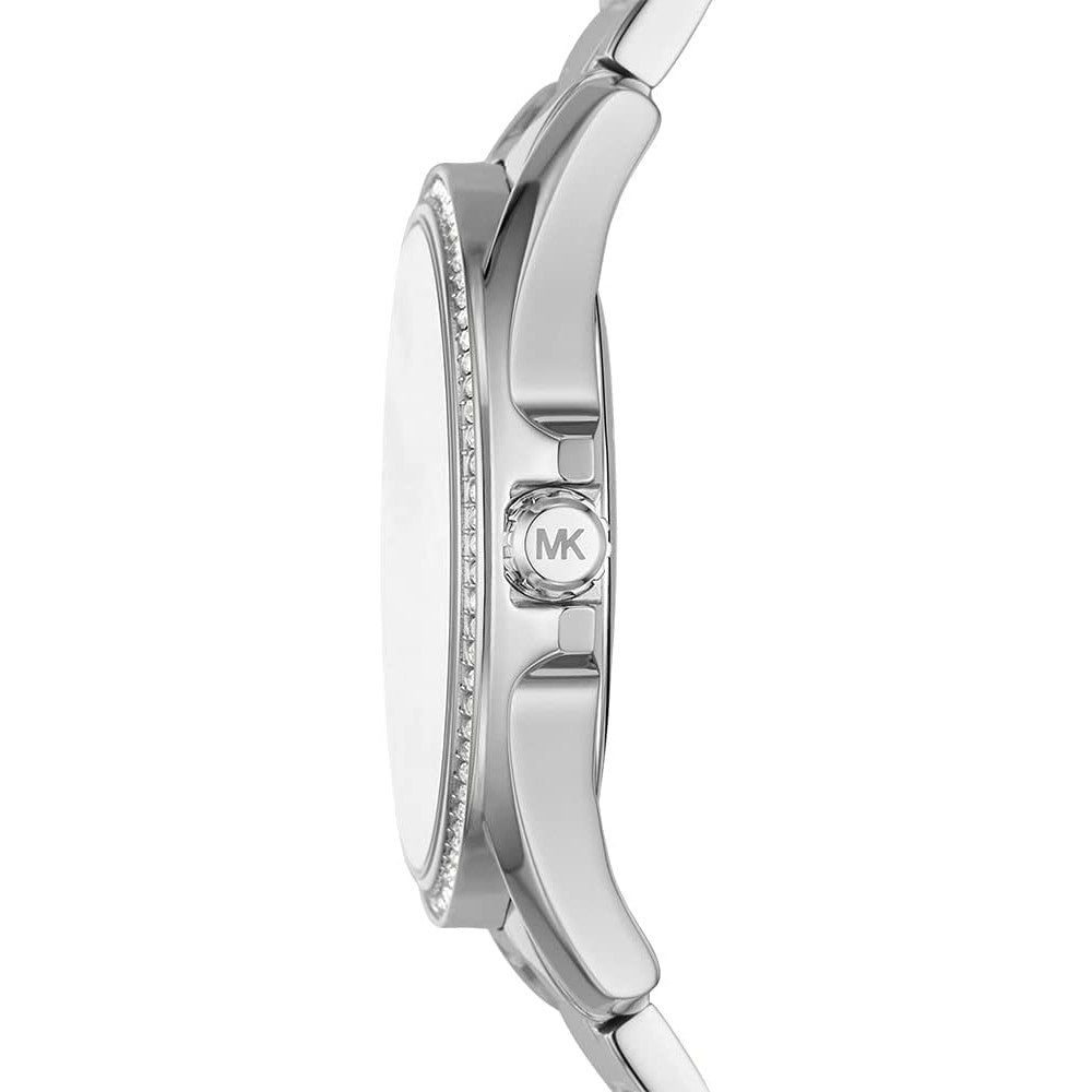 Michael Kors Women's Kacie Quartz Watch with Stainless Steel Strap  Silver  18 Model: MK6929  Silver  One Size  MK6929  Kaycie Three Hand Stainless Steel Watch