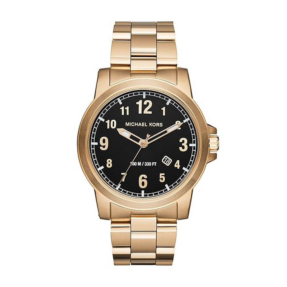 Michael Kors Paxton Black Dial Men's Gold Tone Watch MK8555 Michaelkors