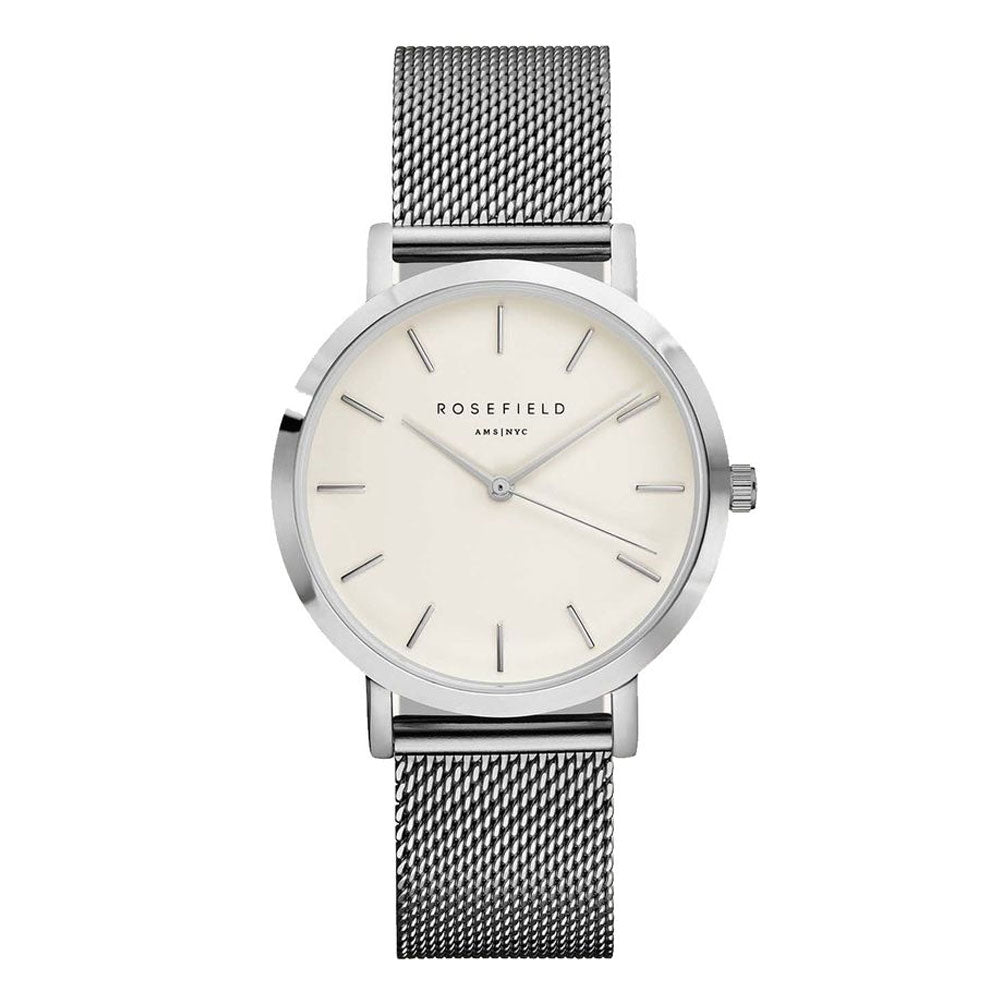 ROSEFIELD MWS-M40 The Mercer White Silver Women's Watch