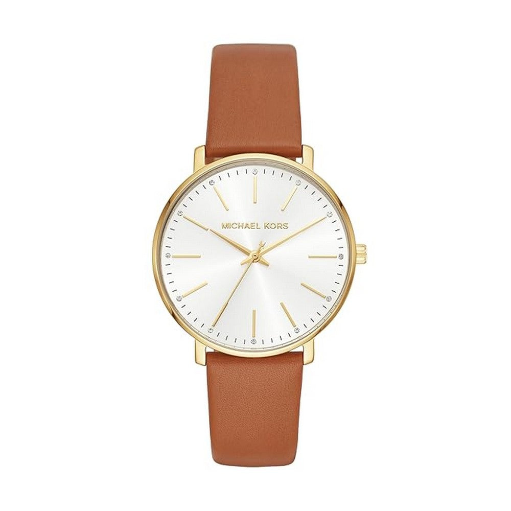 Michael Kors Leather Pyper Analog White Dial Women's Watch Mk2740 Michaelkors