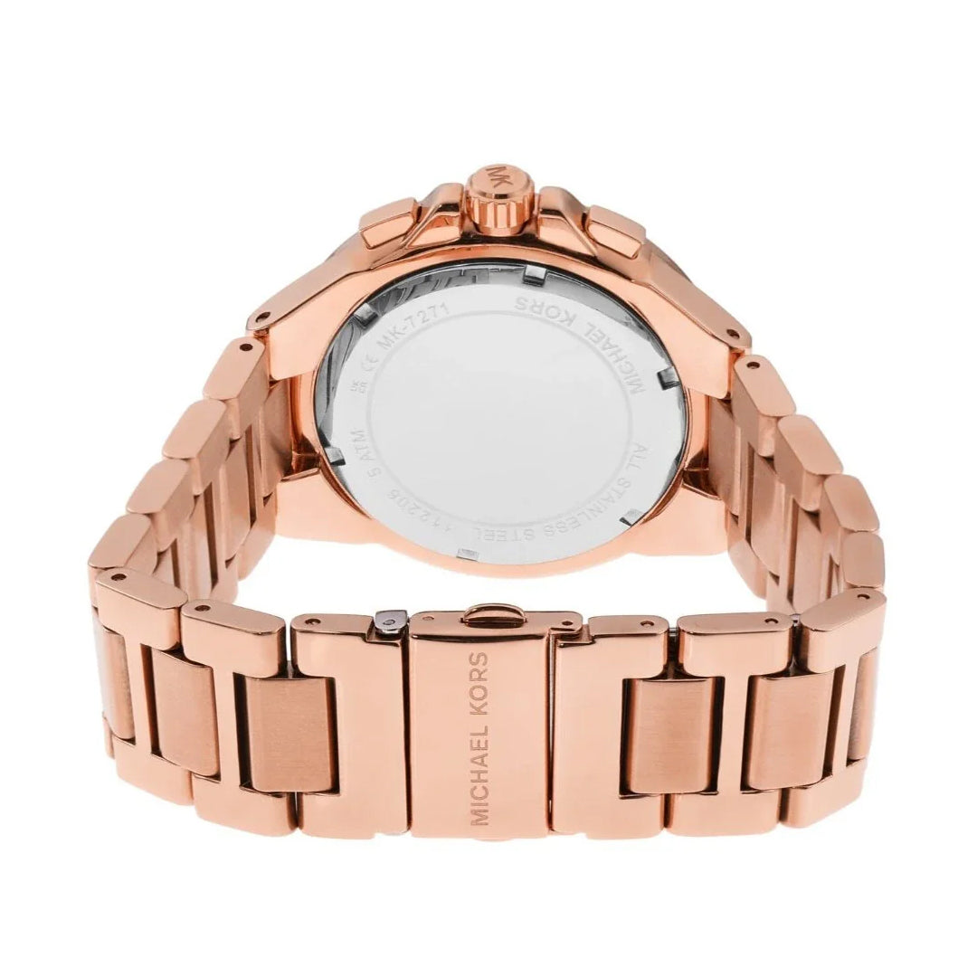 Michael Kors Leather Camille Analog White Dial Women's WatchMk7271 Band Color gold Michaelkors