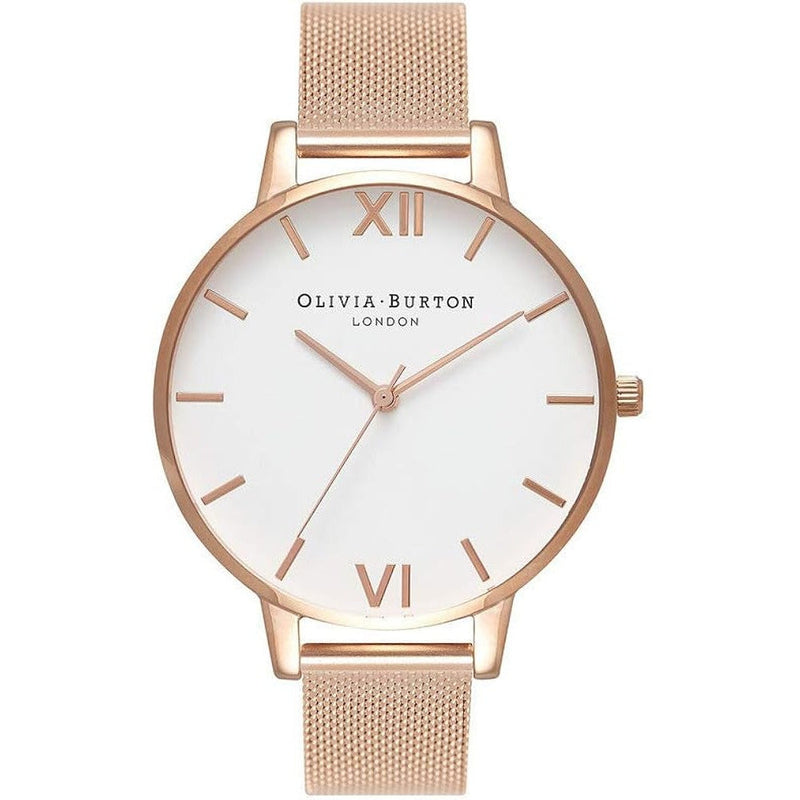 OLIVIA BURTON OB15BD79 Big Dial Rose Gold Women's Mesh Watch Olivia Burton
