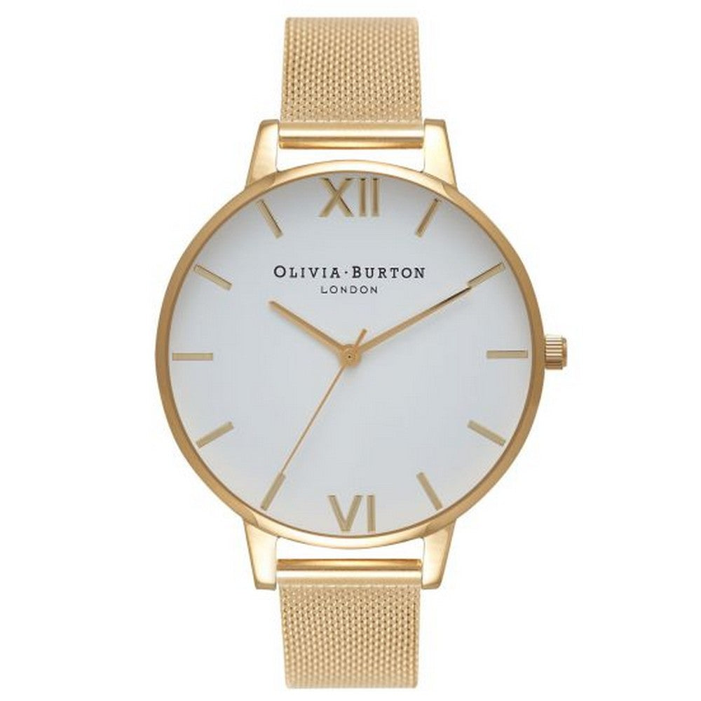 OLIVIA BURTON OB15BD84 White Dial Women's Mesh Watch Olivia Burton