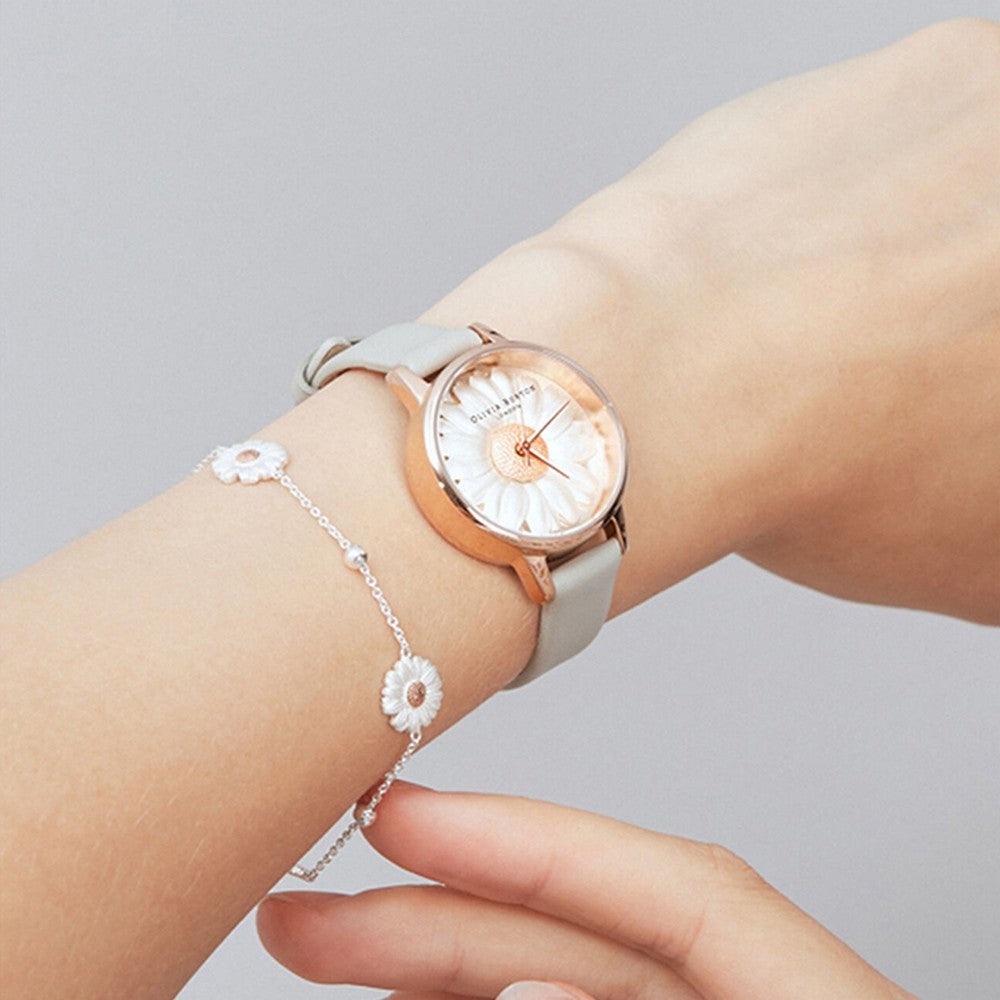 OLIVIA BURTON OB15EG50 Flower Show 3D Daisy White Dial Women's Watch Olivia Burton