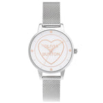 OLIVIA BURTON OB16CD02 Sweet Heart Midi Silver Women's Mesh Watch Olivia Burton