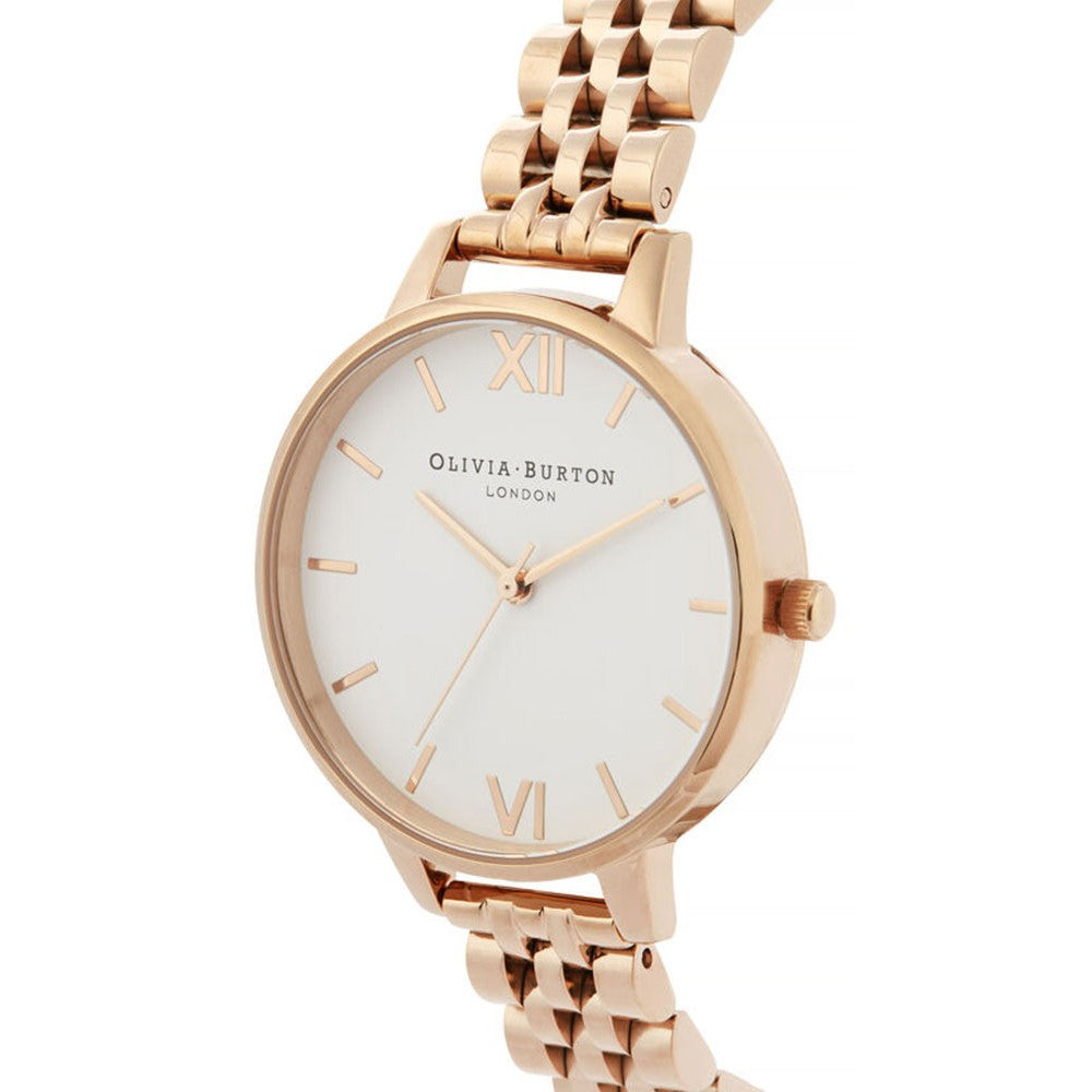 OLIVIA BURTON OB16DEW01 White Dial Demi Dial Women's Watch