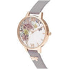 OLIVIA BURTON OB16EG129 Enchanted Garden Demi Dial 3D Bee Embellished Lilac Strap Women's Watch
