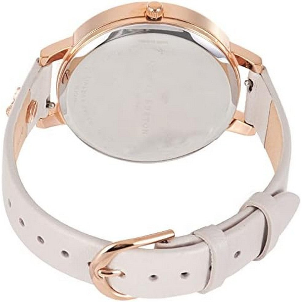 OLIVIA BURTON OB16ES02 3D Bee Embellished Strap White Dial Women's Watch