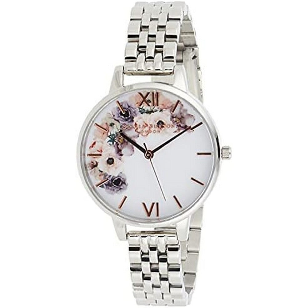 OLIVIA BURTON OB16EX127 Watercolour Floral White Dial Women's Watch Olivia Burton
