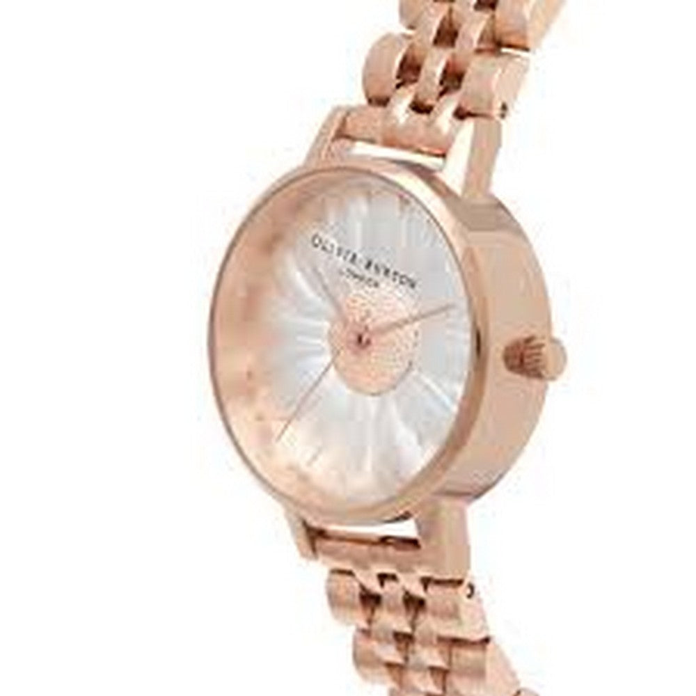 OLIVIA BURTON OB16FS102 3D Daisy White Dial Rose Gold Women's Watch