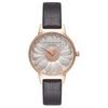 OLIVIA BURTON OB16FS97 3D Daisy White Dial Black Leather Strap Women's Watch Olivia Burton
