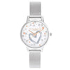 OLIVIA BURTON OB16LH12 You Have My Heart Silver Women's Watch Olivia Burton