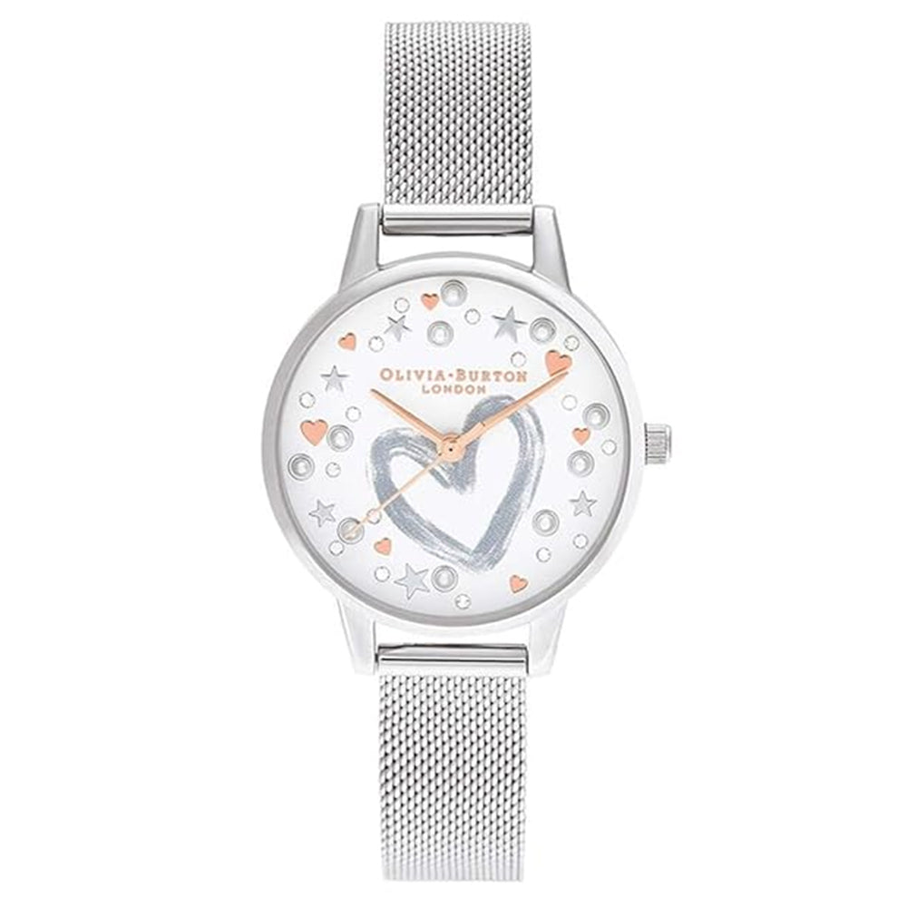 OLIVIA BURTON OB16LH12 You Have My Heart Silver Women's Watch Olivia Burton