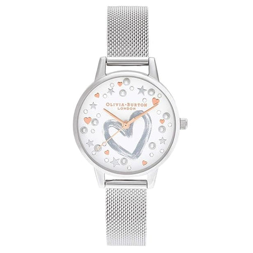 OLIVIA BURTON OB16LH12 You Have My Heart Silver Women's Watch Olivia Burton