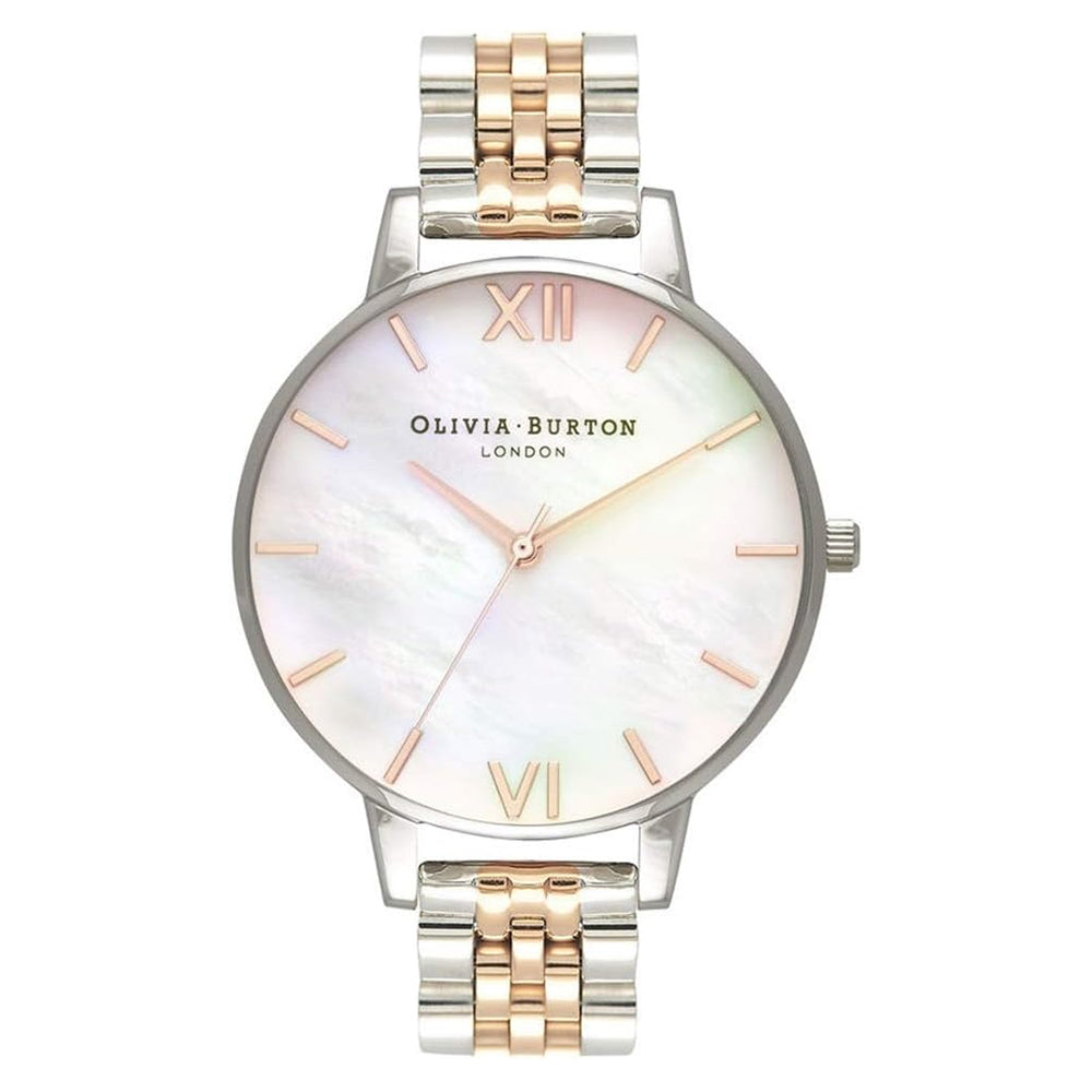 OLIVIA BURTON OB16MOP06 Big Dial Mother of Pearl Dial Two-Tone Women's Watch Olivia Burton