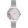 OLIVIA BURTON OB16PP37 Watercolour Floral White Dial Women's Watch Olivia Burton