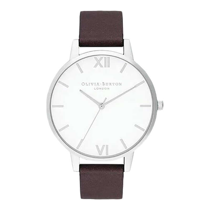 Olivia Burton Semi Precious Dial Grey Strap Watch OB16SH05