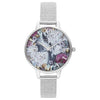 OLIVIA BURTON OB16US11 Under The Sea Silver Boucle Women's Mesh Watch Olivia Burton