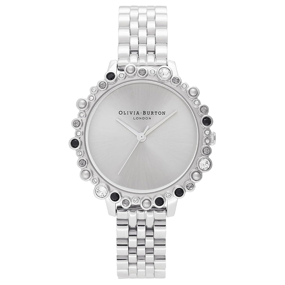 OLIVIA BURTON OB16US31 Under the Sea Bejeweled Quartz Crystal Silver Dial Women's Watch Olivia Burton