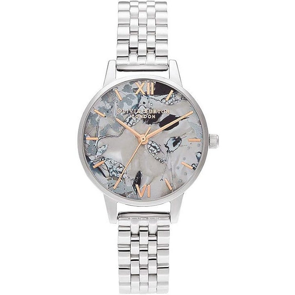 OLIVIA BURTON  Abstract Florals Quartz Movement Marble Dial Ladies Watch OB16VM38