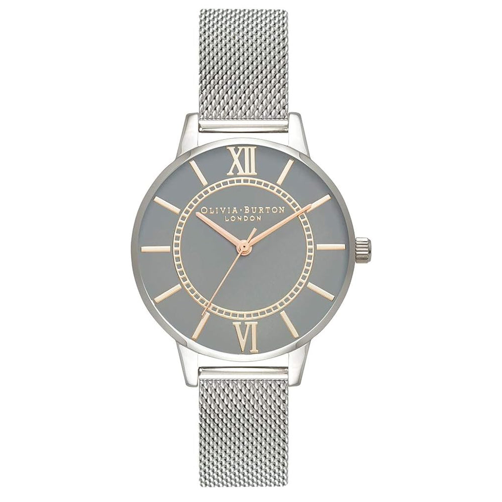 OLIVIA BURTON OB16WD86 Analogue Gray Dial Women's Mesh Watch Olivia Burton