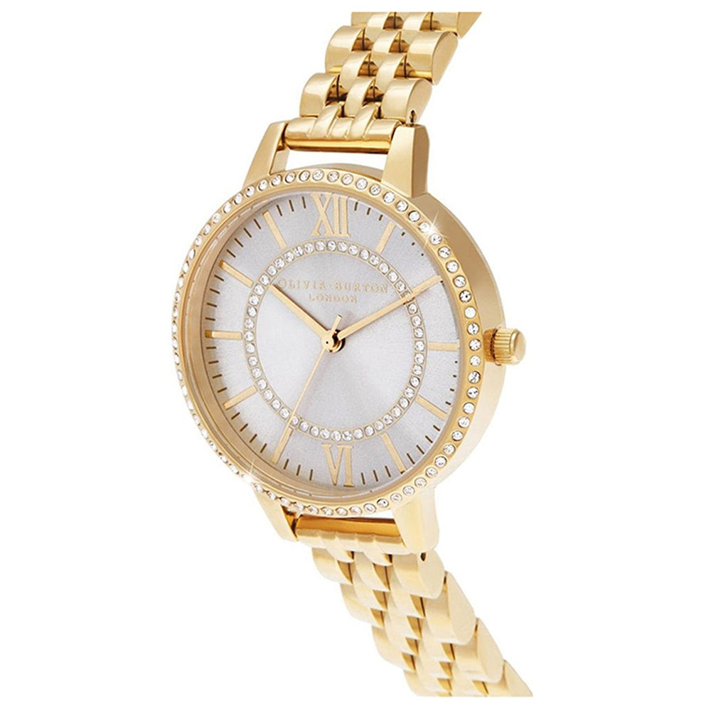 OLIVIA BURTON OB16WD90 Wonderland Mother Of Pearl Demi Dial Gold Women's Watch