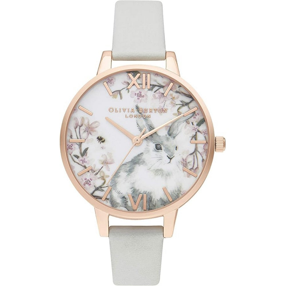 OLIVIA BURTON OB16WL72  Quartz Bunny Demi Vegan Gray Rose Gold Women's Watch Olivia Burton