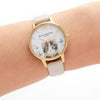 OLIVIA BURTON OB16WL75  Illustrated Cat Vegan Nude & Gold Women's Watch