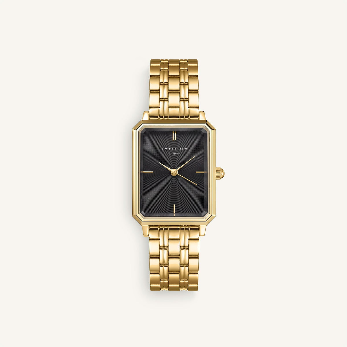 Rosefield OBSSG-O47 Octagon Black Gold Women's Watch