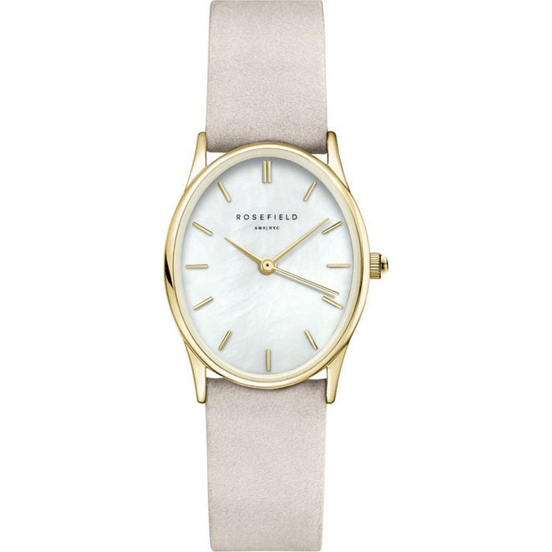 ROSEFIELD THE OVAL WHITE MOP LIGHT GREY NUBUCK GOLD  OWGLG-OV05 Rose Field