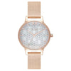 OLIVIA BURTON OB16IQ03 Snow Globe Dial & Rose Gold Women's Mesh Watch Olivia Burton