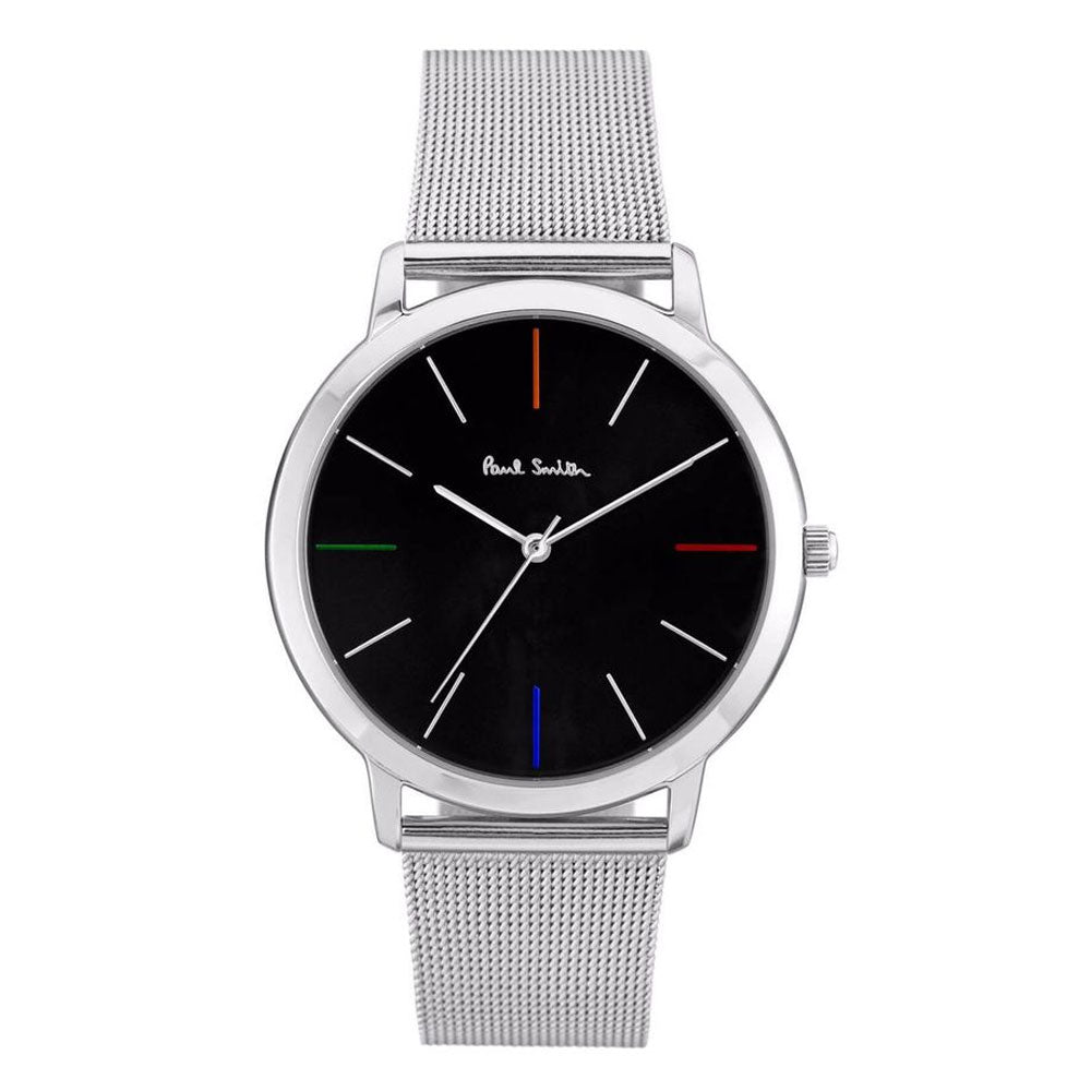 PAUL SMITH P10055 Analogue Black Dial Men's Mesh Bracelet Watch