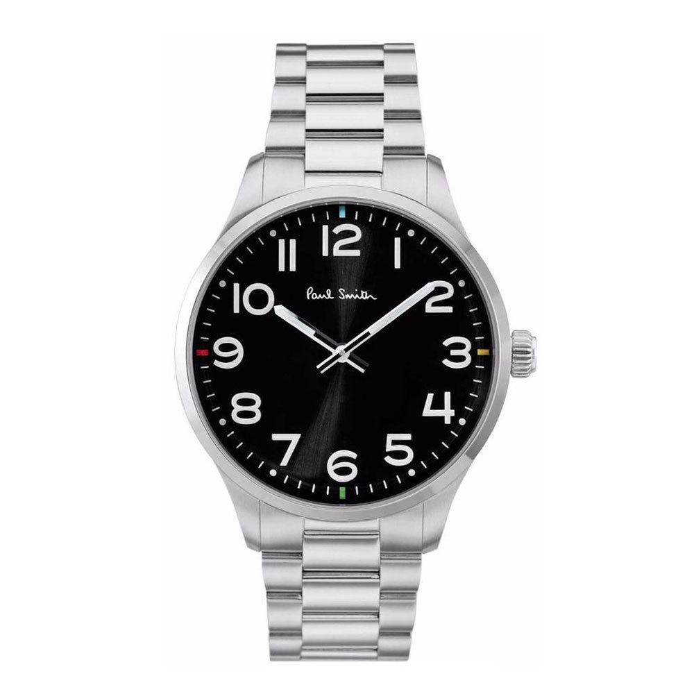 PAUL SMITH P10064 Black Dial Stainless Steel Men's Bracelet Watch Paulsmith