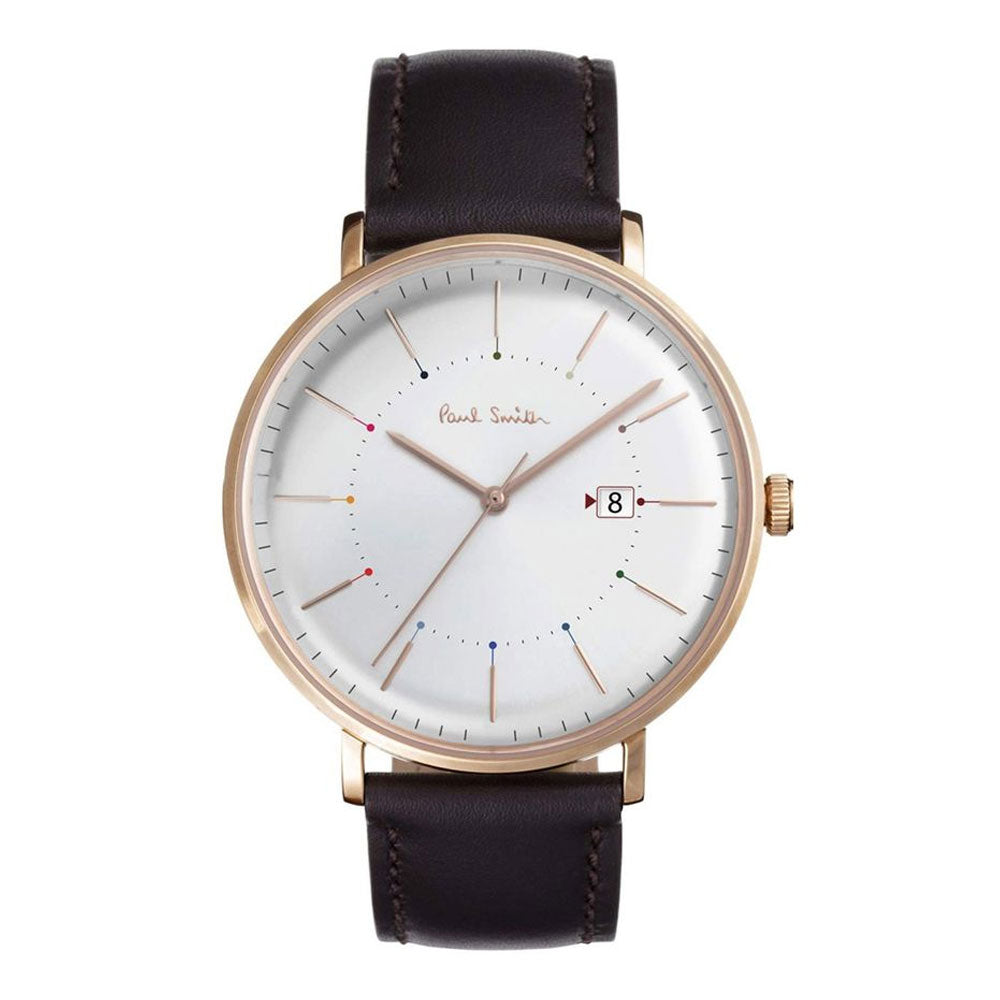 PAUL SMITH P10082 White Dial Track Men's Watch Paulsmith