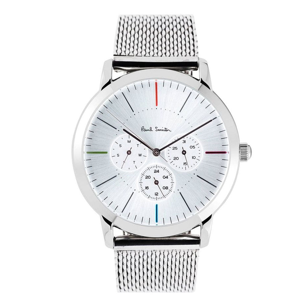 PAUL SMITH P10111 Multi functional Silver Men's Mesh Watch