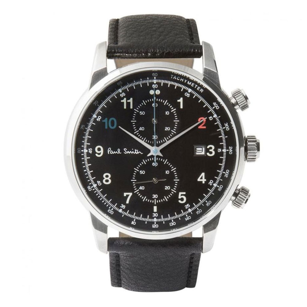 PAUL SMITH P10140 Chronograph Black Leather Strap Men's Watch