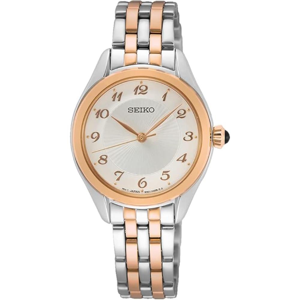 Seiko SUR382P1 Silver Dial Silver&Gold Chain Stainless teel Analog Women's Watch