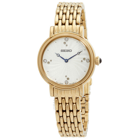 Seiko SFQ804P1 Stainless Steel White Dial Stainless Steel Quartz  Women's Watch - Our World Of Style