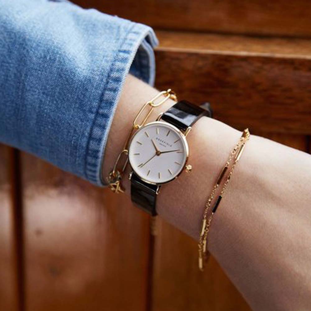 ROSEFIELD SHBWG-H33 Premium Gloss Black Gold women's Watch Rose Field