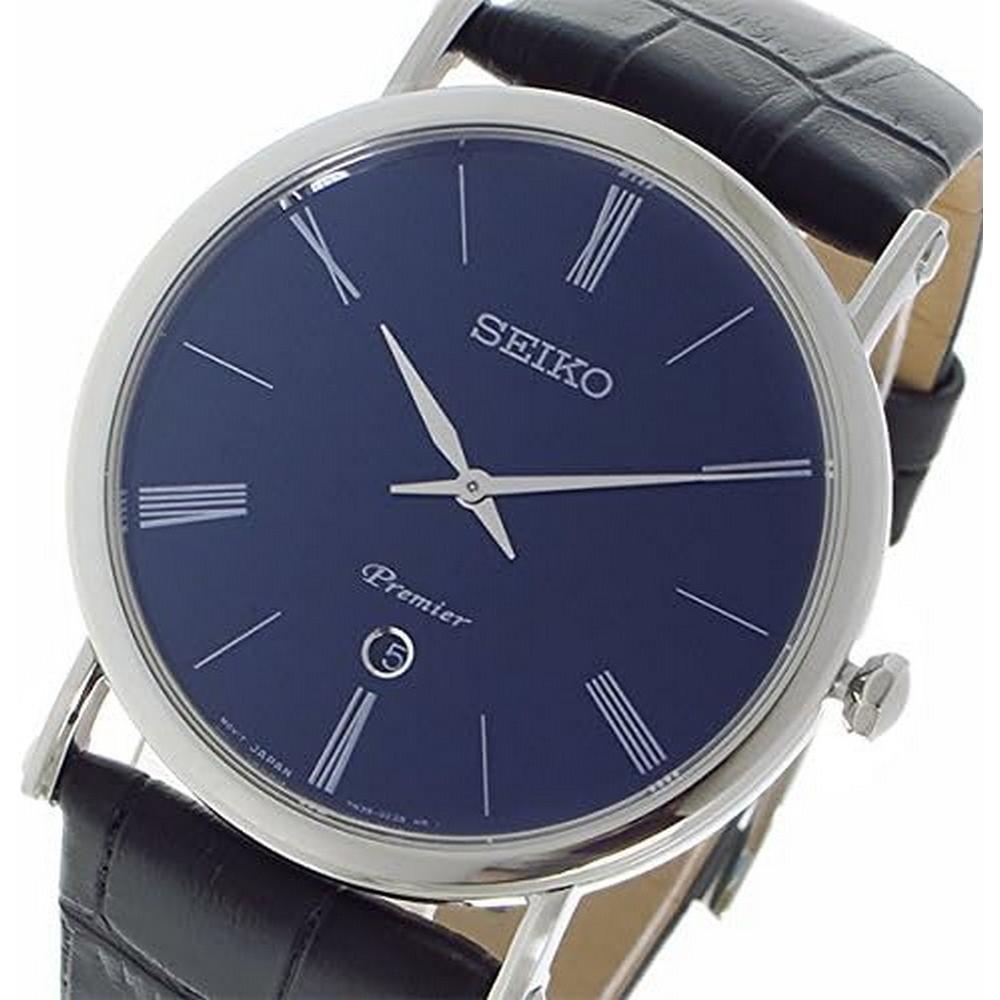 seiko  SKP397P1 Premier Quartz Navy Men's Watch