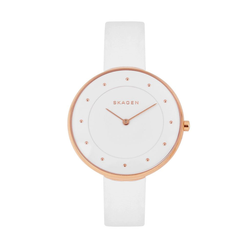 SKAGEN SKW2291 Gitte White Dial White Leather Women's Watch Skagen