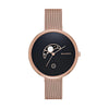 SKAGEN SKW2371 Gitte Moon phase Black Dial Rose Gold tone Women's Mesh Watch Skagen