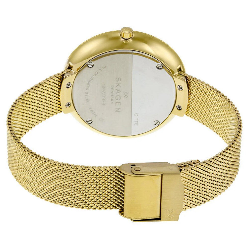 SKAGEN SKW2373 Gitte Moonphase Gold Dial Gold tone Mesh Women's Watch