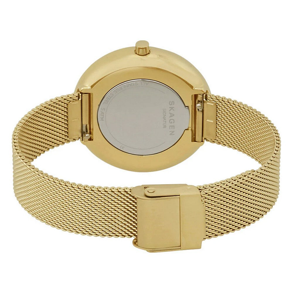 SKAGEN SKW2625 Signatur Gold Tone Steel Women's Mesh Watch Skagen