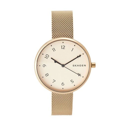 SKAGEN SKW2625 Signatur Gold Tone Steel Women's Mesh Watch Skagen